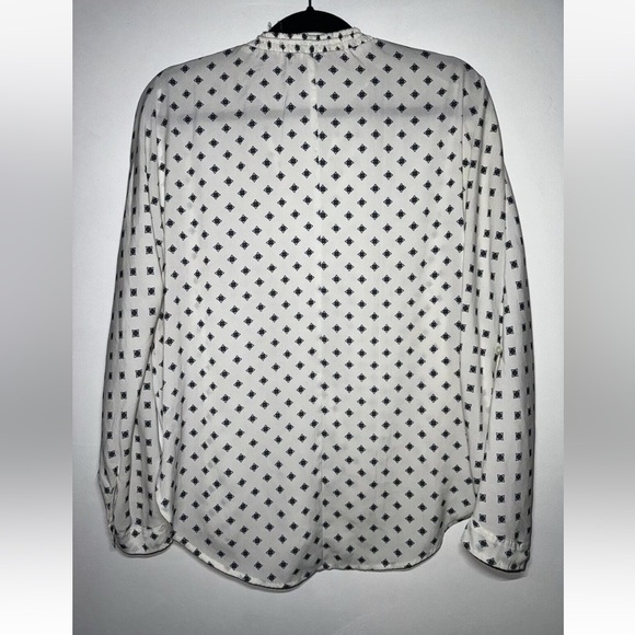 Abercrombie & Fitch White Dress Shirt Womens XS Flowy Beach Boho Design - Picture 5 of 6